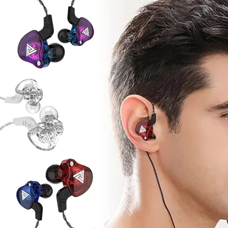 Fone de Ouvido com Fio e Microfone, Driver de Cobre, Estilo Esportivo, HiFi Ergonômico