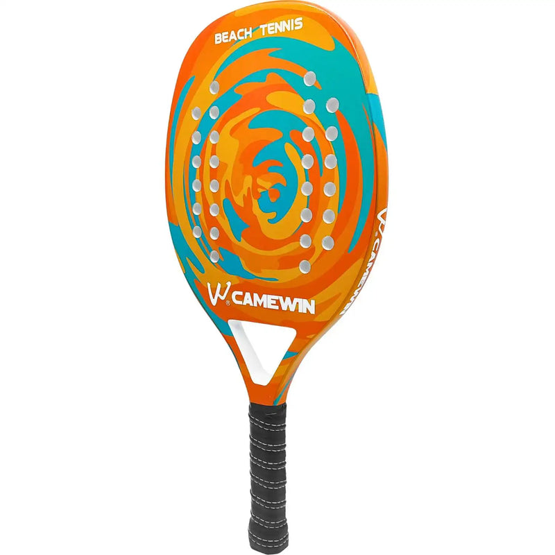 Raquete de Beach Tennis Camewin Original de Fibra de carbono e Fibra de vidro laranja