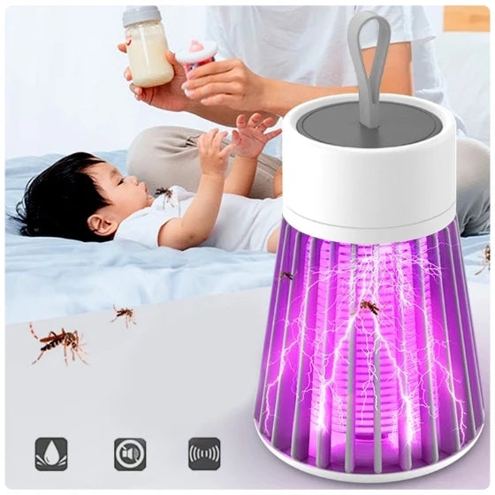 "A Repelux - Lâmpada Elétrica Mata Mosquitos com Luz UV, garantindo a proteção de um bebê em um ambiente seguro e tranquilo. Desfrute de noites sem mosquitos, proporcionando conforto e paz para toda a família!
