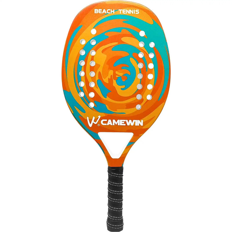Raquete de Beach Tennis Camewin Original de Fibra de carbono e Fibra de vidro laranja