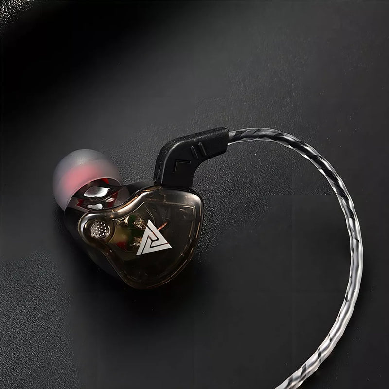 Fone de Ouvido com Fio e Microfone, Driver de Cobre, Estilo Esportivo, HiFi Ergonômico