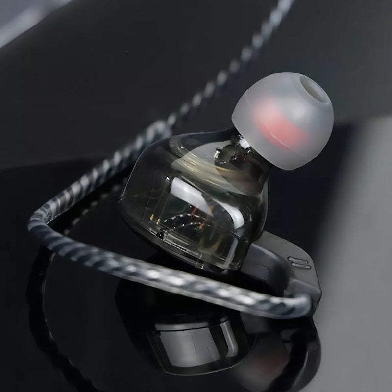 Fone de Ouvido com Fio e Microfone, Driver de Cobre, Estilo Esportivo, HiFi Ergonômico