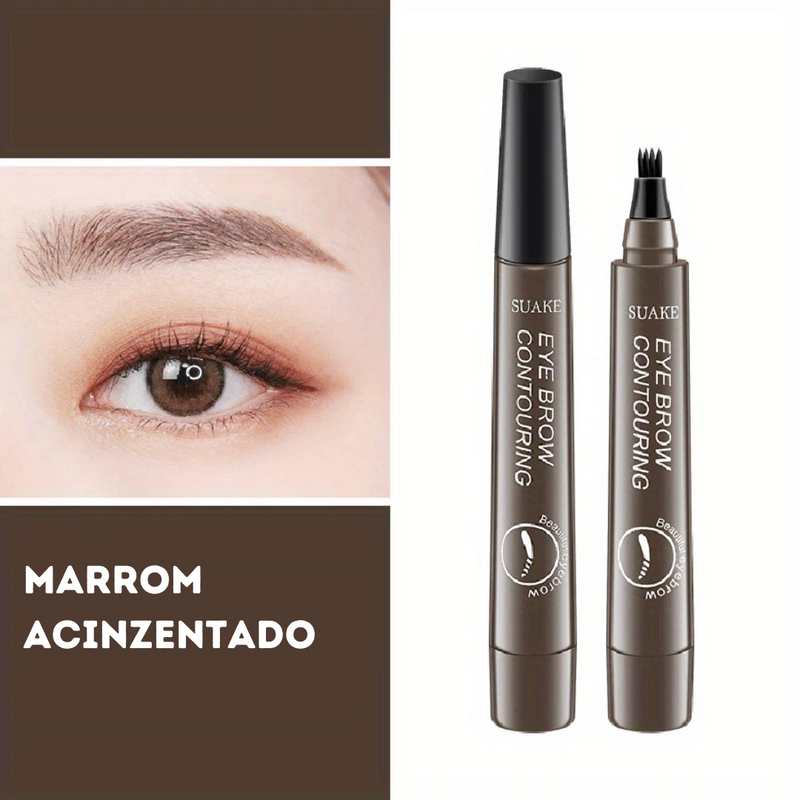 Caneta Micropigmentadora à prova d'água, marrom acinzentado.
