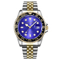 Relógio CURDDEN 6582 com Pulseira de metal prata/Ouro e mostrador Azul