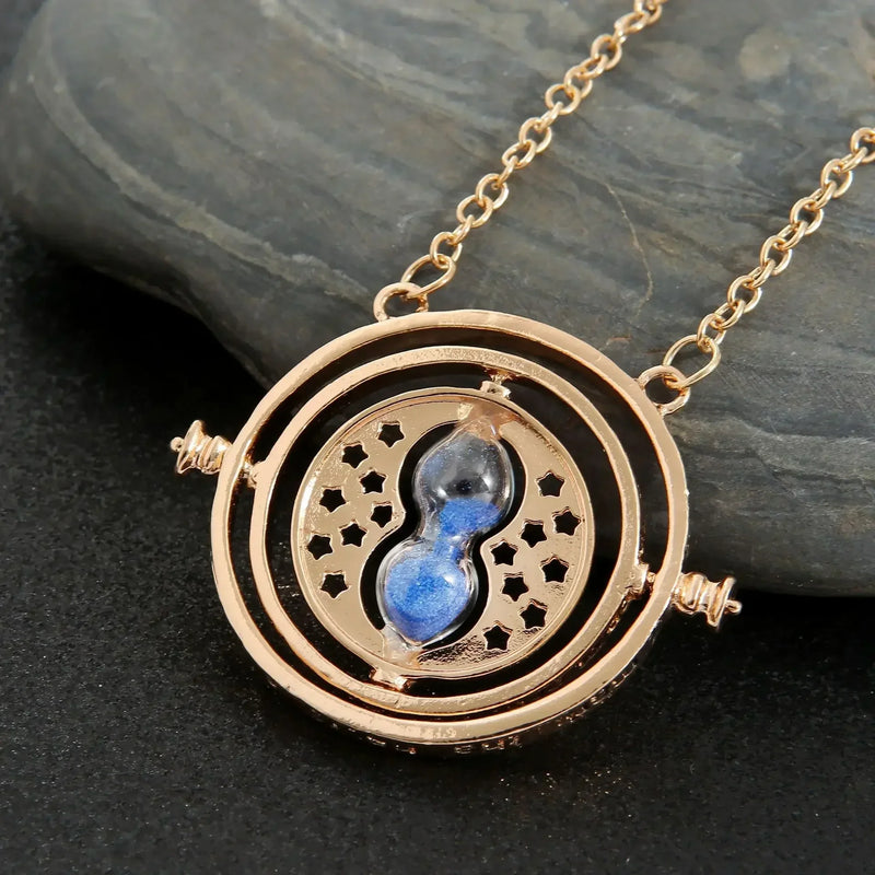 Réplica exata de colar vira-tempo usado por Hermione Granger no filme Harry Potter e o prisoneiro de azkaban areia azul
