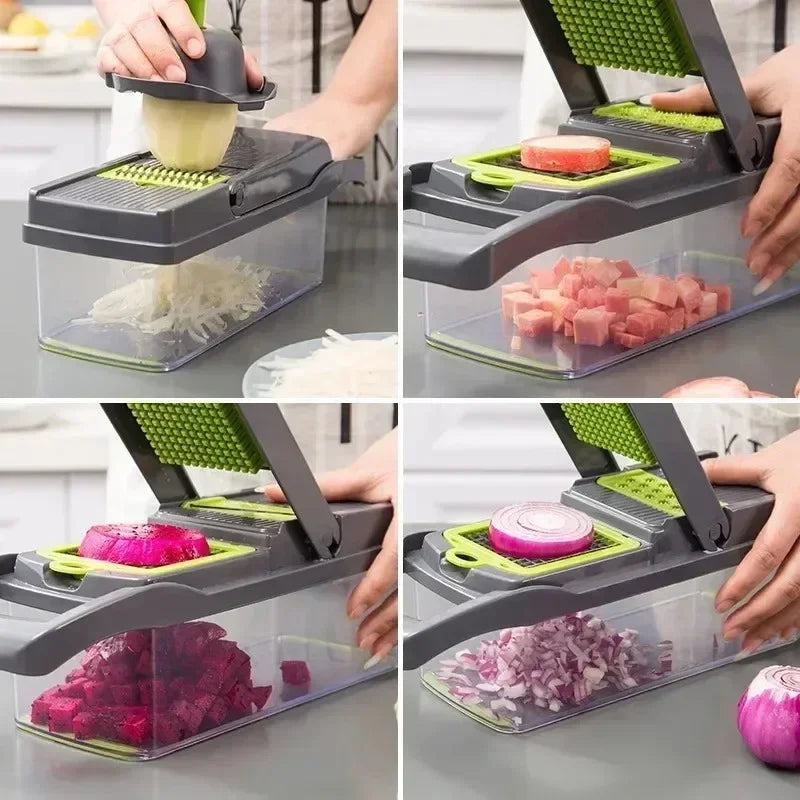 Cortador de Legumes Multifuncional 12 em 1 da LabelExpress